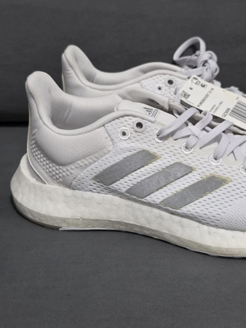 Adidas Pureboost 21 Women's Size 6.5 White Running Sneakers